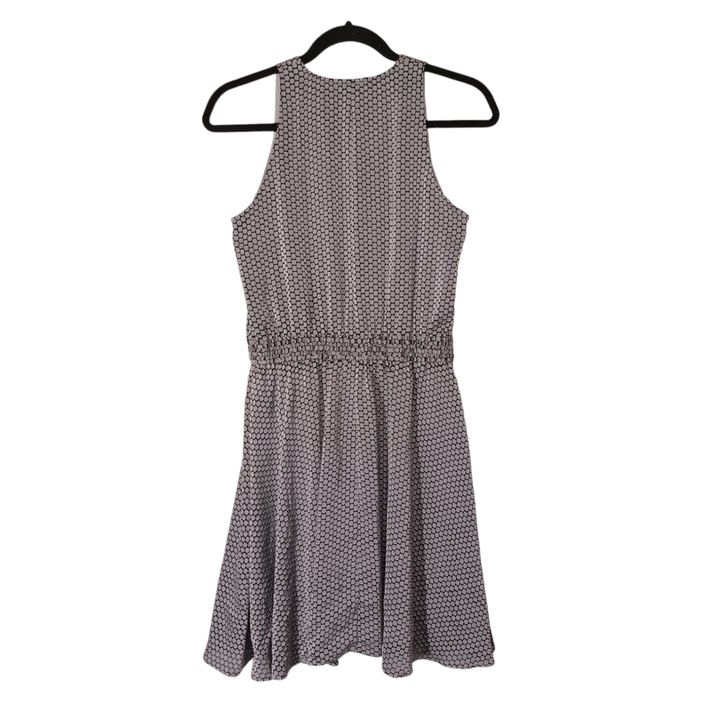 BANANA REPUBLIC Gray Geometric Polka Dot Print Sleeveless Mini Dress 2 X-Small - Picture 5 of 9